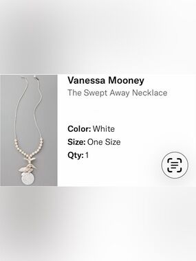 Vanessa Mooney White Statement Necklace